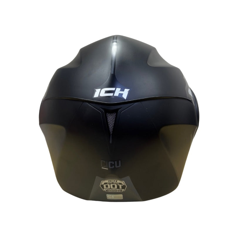 CASCO ICH-3110DV CICU NEGRO BLANCO VISOR PLATA