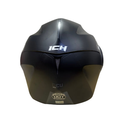 CASCO ICH-3110DV CICU NEGRO BLANCO VISOR PLATA