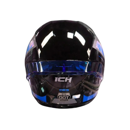 CASCO ICH-501SP DES NEGRO AZUL VISOR HUMO