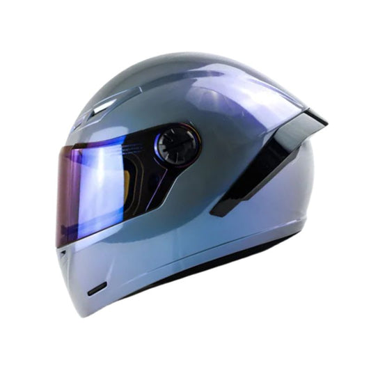 CASCO ICH-501SP SOLID CAMALEON GRIS VISOR AZUL