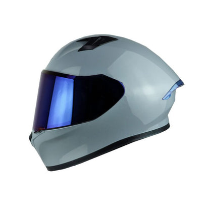 CASCO ICH-503 SOLID CAMALEON GRIS VISOR AZUL