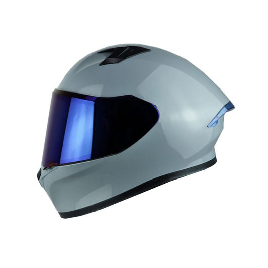 CASCO ICH-503 SOLID CAMALEON GRIS VISOR AZUL