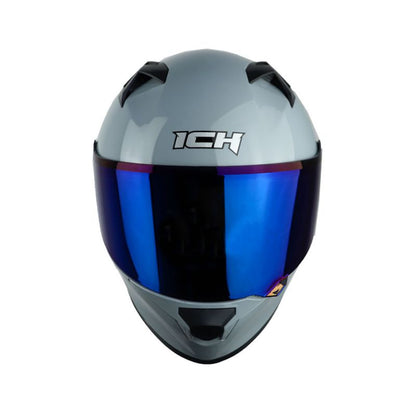 CASCO ICH-503 SOLID CAMALEON GRIS VISOR AZUL