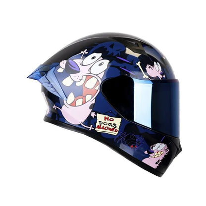 CASCO ICH-503SP BRAVE AZUL OSCURO ROSA VISOR AZUL