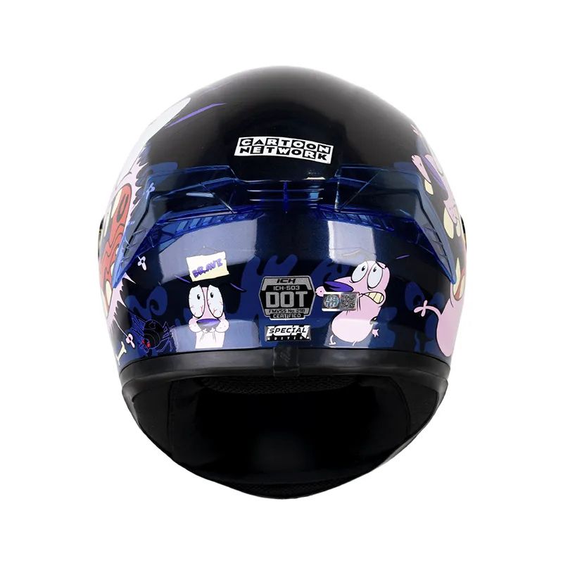 CASCO ICH-503SP BRAVE AZUL OSCURO ROSA VISOR AZUL