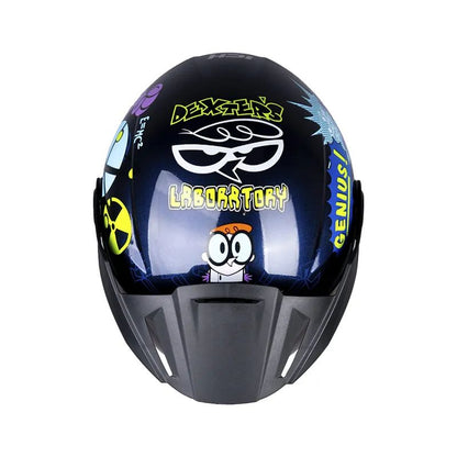 CASCO ICH ICH-102 DEXTERS LAB AZUL OSCURO VISOR AZUL