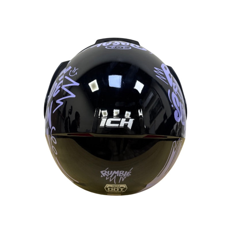 CASCO ICH ICH-102 RUMBLE NEGRO LILA