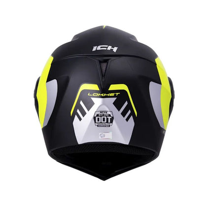 CASCO ICH ICH-3110DV LOKHET MATE NEGRO AMARILLO NEON AZUL