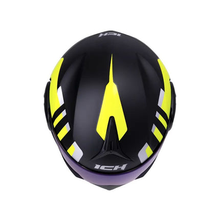 CASCO ICH ICH-3110DV LOKHET MATE NEGRO AMARILLO NEON AZUL