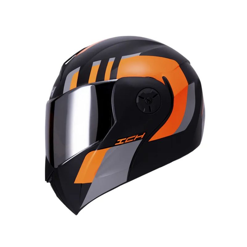 CASCO ICH ICH-3110DV LOKHET NEGRO NARANJA NEON VISOR HUMO