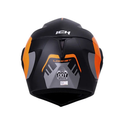 CASCO ICH ICH-3110DV LOKHET NEGRO NARANJA NEON VISOR HUMO