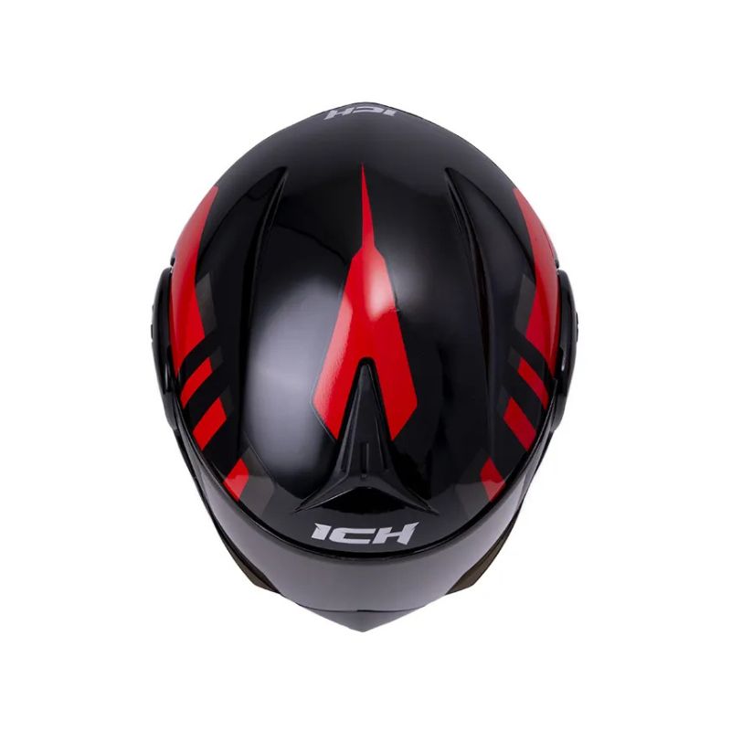 CASCO ICH ICH-3110DV LOKHET NEGRO ROJO VISOR HUMO