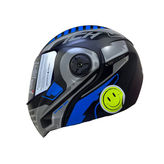 CASCO ICH ICH-3110DV ROBOTO MATE NEGRO AZUL VISOR AZUL