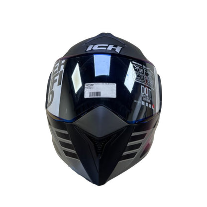 CASCO ICH ICH-3110DV ROBOTO MATE NEGRO AZUL VISOR AZUL
