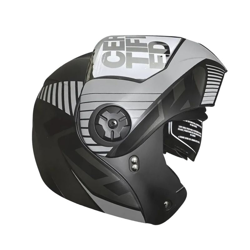 CASCO ICH ICH-3110DV TRAYFORM MATE NEGRO GRIS VISOR PLATA