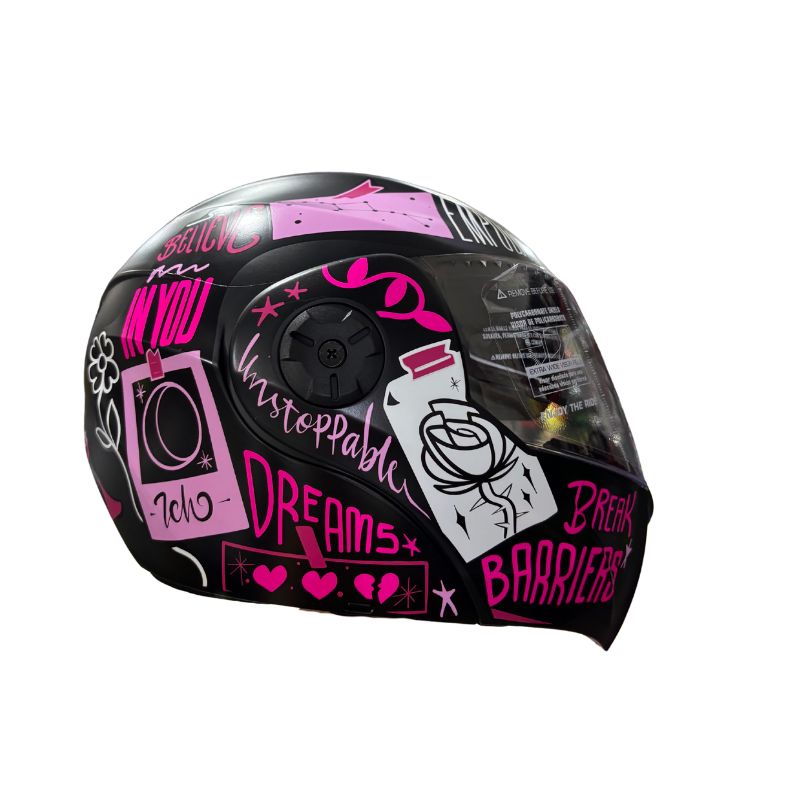 CASCO ICH ICH-3110S FEEL MATE NEGRO ROSADO