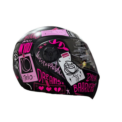 CASCO ICH ICH-3110S FEEL MATE NEGRO ROSADO
