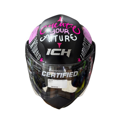 CASCO ICH ICH-3110S FEEL MATE NEGRO ROSADO