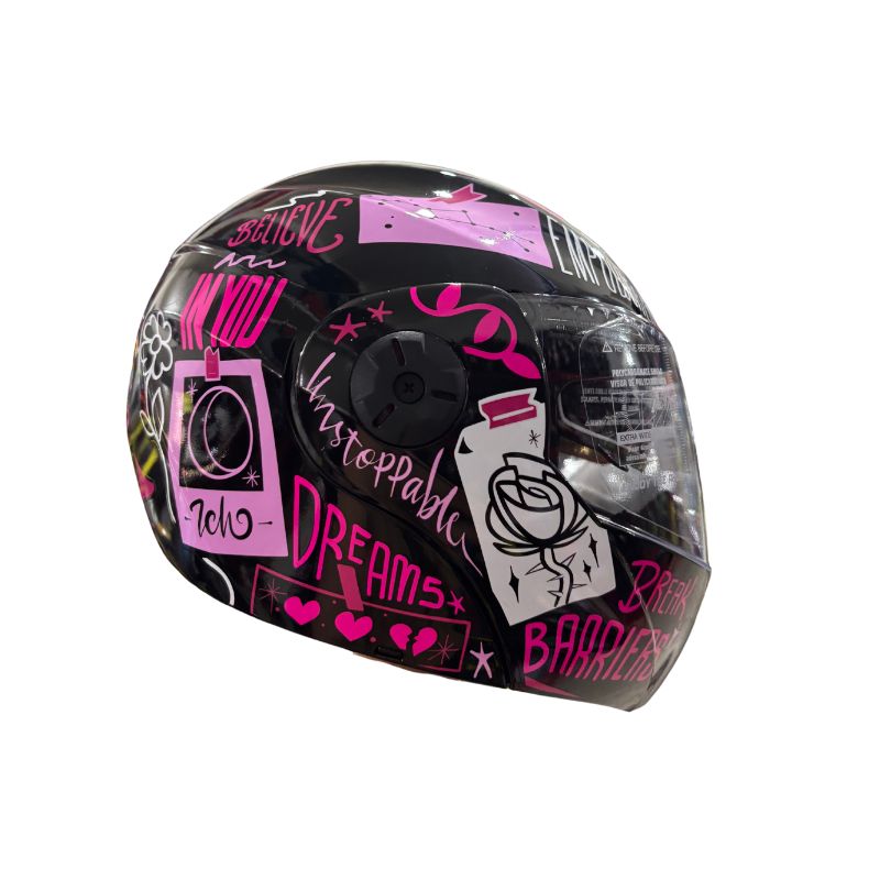 CASCO ICH ICH-3110S FEEL NEGRO ROSADO