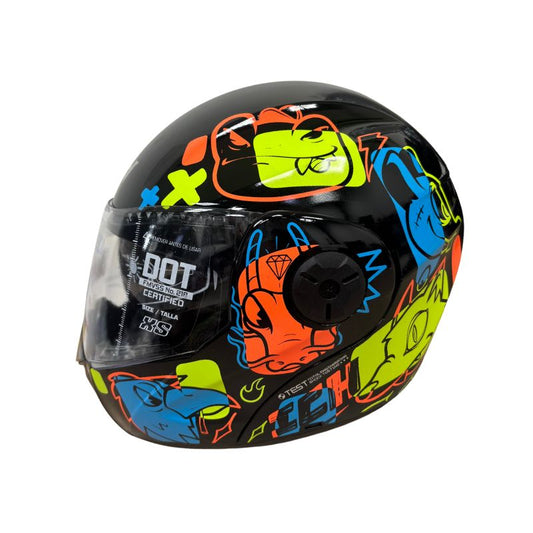 CASCO ICH ICH-3110S WILD SOUL NEGRO AMARILLO NEON