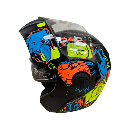 CASCO ICH ICH-3110S WILD SOUL NEGRO AMARILLO NEON