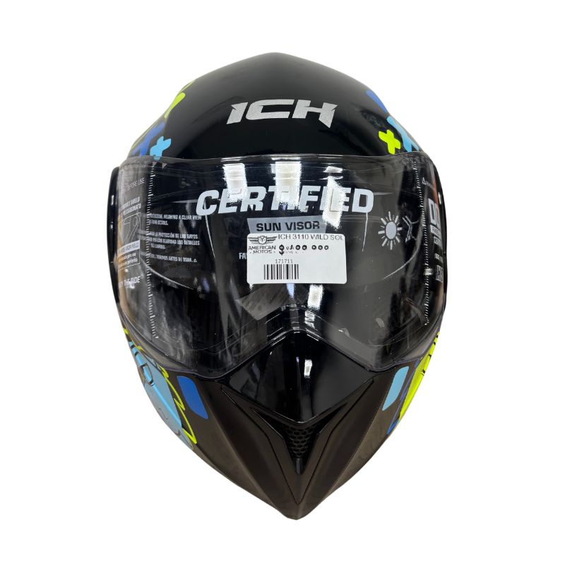 CASCO ICH ICH-3110S WILD SOUL NEGRO AZUL