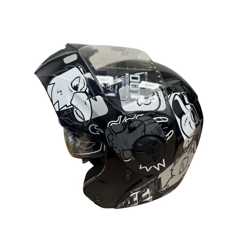 CASCO ICH ICH-3110S WILD SOUL NEGRO PLATA