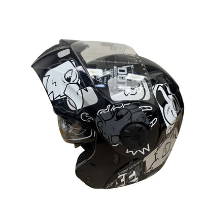 CASCO ICH ICH-3110S WILD SOUL NEGRO PLATA