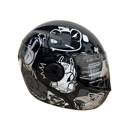 CASCO ICH ICH-3110S WILD SOUL NEGRO PLATA