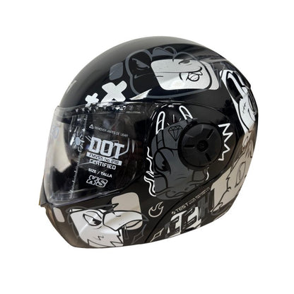 CASCO ICH ICH-3110S WILD SOUL NEGRO PLATA