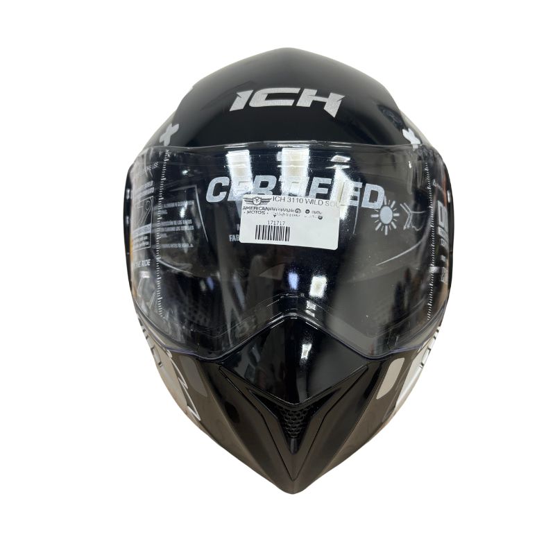 CASCO ICH ICH-3110S WILD SOUL NEGRO PLATA