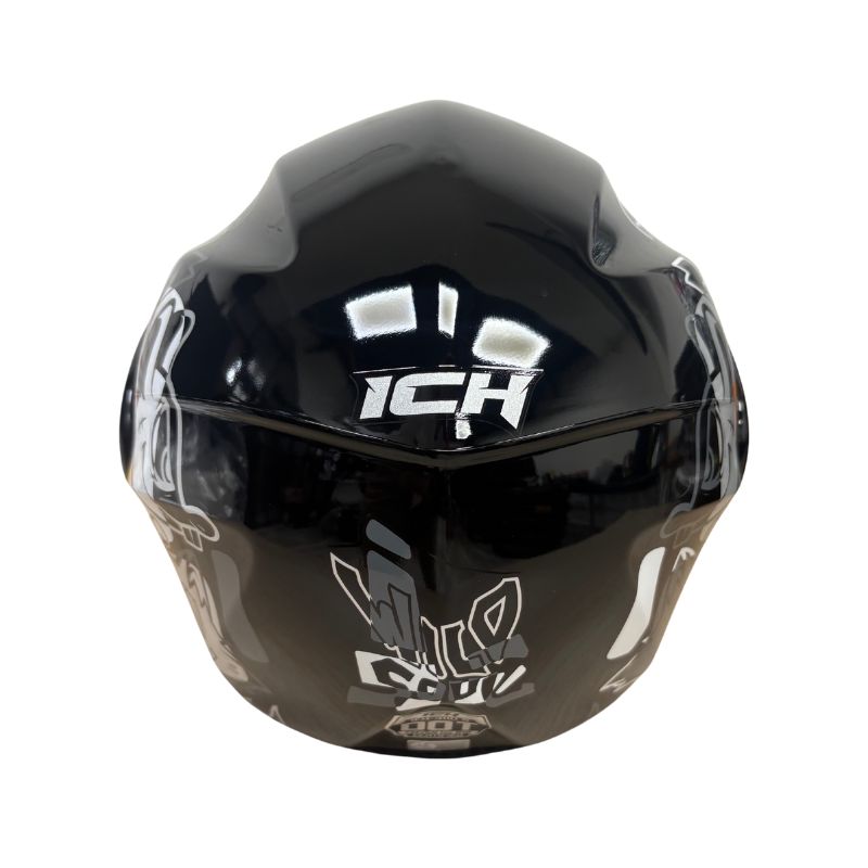 CASCO ICH ICH-3110S WILD SOUL NEGRO PLATA