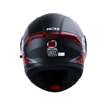 CASCO ICH ICH-3120DV COMIC BOOM MATE NEGRO ROJO