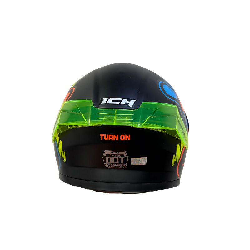 CASCO ICH ICH-3120DV TURN ON MATE NEGRO NARANJA NEON