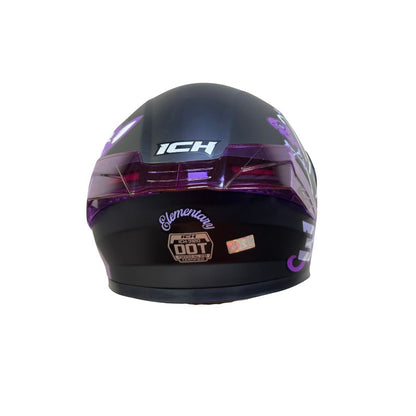 CASCO ICH ICH-3120DV ELEMENTARY MATE NEGRO LILA VISOR HUMO