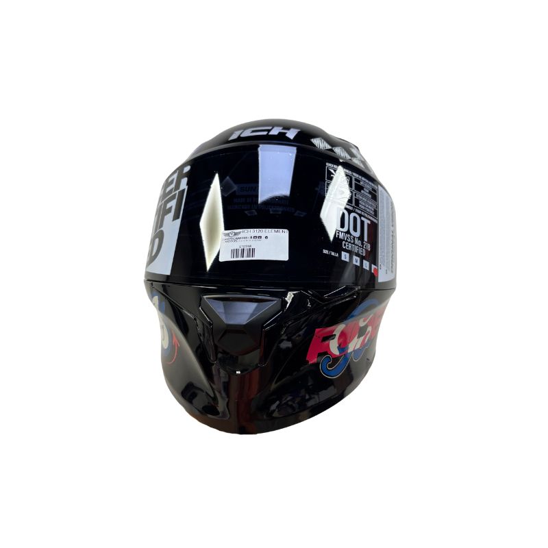 CASCO ICH ICH-3120DV ELEMENTARY NEGRO ROJO VISOR HUMO