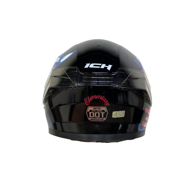 CASCO ICH ICH-3120DV ELEMENTARY NEGRO ROJO VISOR HUMO