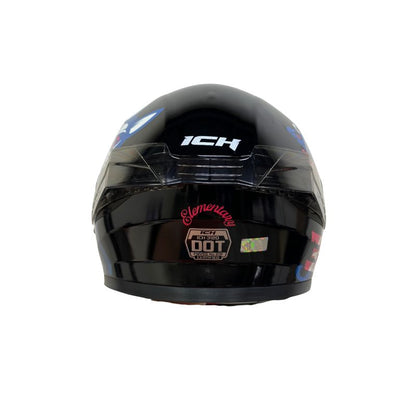 CASCO ICH ICH-3120DV ELEMENTARY NEGRO ROJO VISOR HUMO