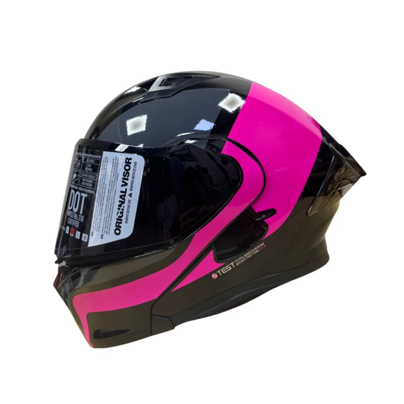 CASCO ICH ICH-3120DV FURTHER NEGRO FUCSIA VISOR HUMO