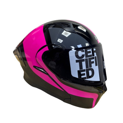 CASCO ICH ICH-3120DV FURTHER NEGRO FUCSIA VISOR HUMO