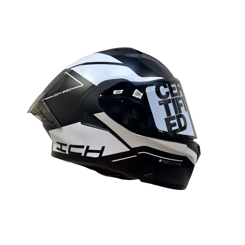 CASCO ICH ICH-3120DV MIXTER MATE NEGRO BLANCO VISOR HUMO