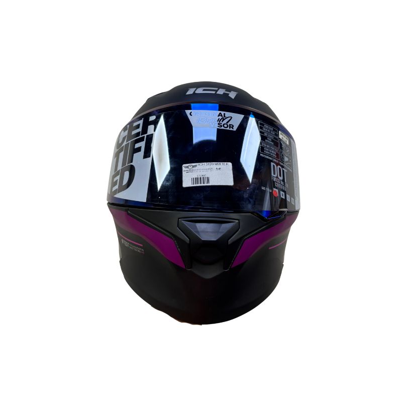 CASCO ICH ICH-3120DV MIXTER NEGRO FUCSIA VISOR AZUL