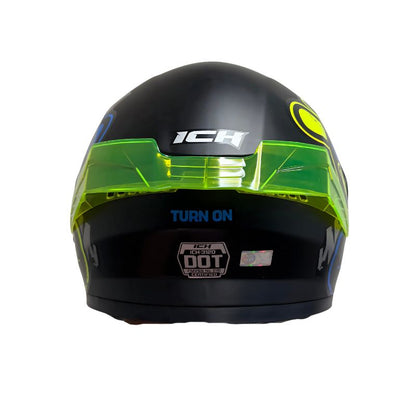 CASCO ICH ICH-3120DV TURN ON MATE NEGRO AZUL VISOR HUMO