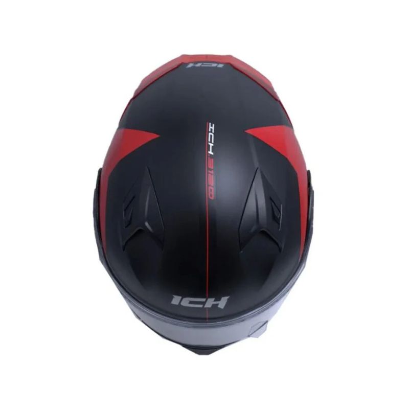 CASCO ICH ICH-3120DV ZORTH MATE NEGRO ROJO VISOR TRANSPARNTE
