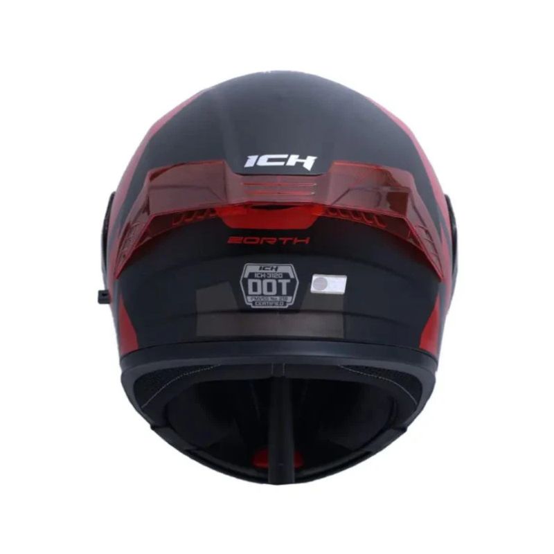 CASCO ICH ICH-3120DV ZORTH MATE NEGRO ROJO VISOR TRANSPARNTE