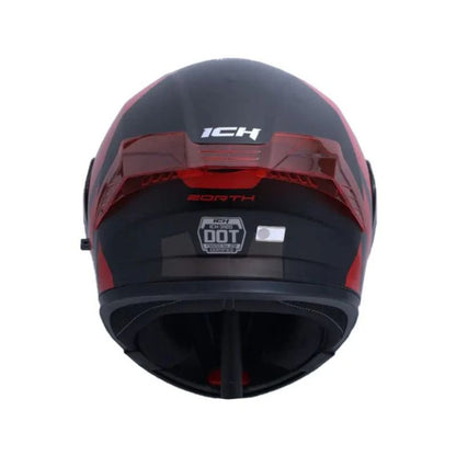 CASCO ICH ICH-3120DV ZORTH MATE NEGRO ROJO VISOR TRANSPARNTE