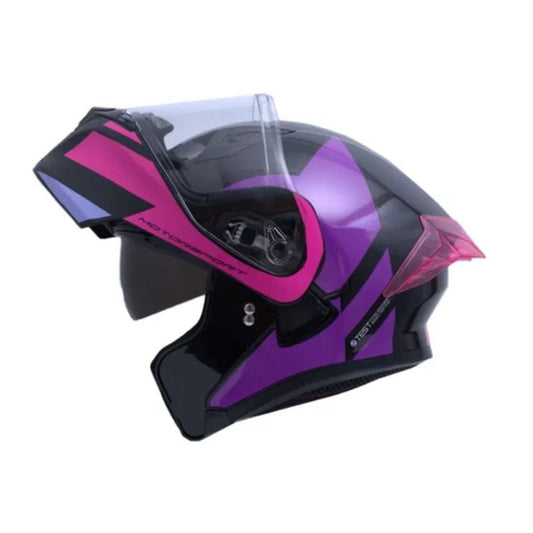 CASCO ICH ICH-3120DV ZORTH NEGRO MORADO VISOR TRANSPARENTE