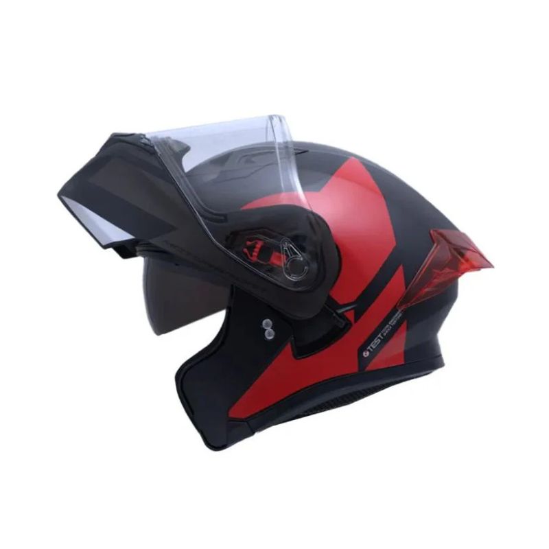 CASCO ICH ICH-3120DV ZORTH NEGRO ROJO VISOR HUMO