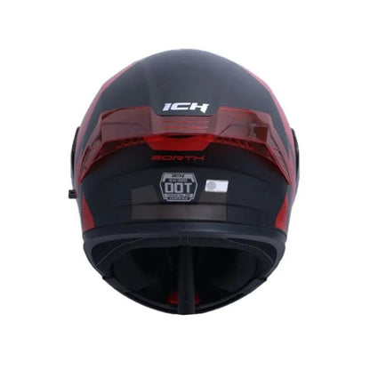 CASCO ICH ICH-3120DV ZORTH NEGRO ROJO VISOR HUMO