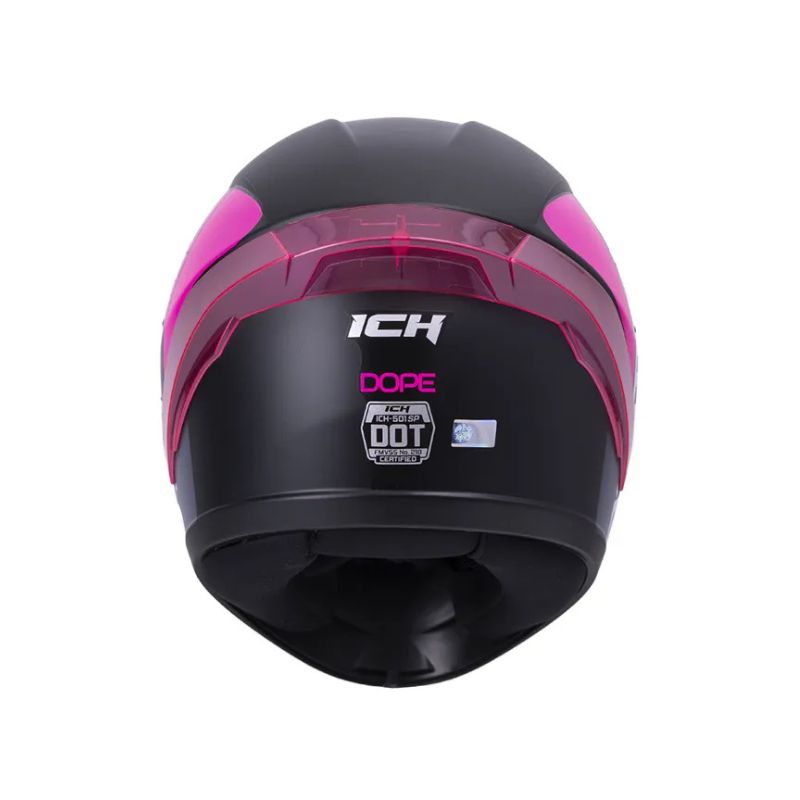 CASCO ICH ICH-501SP DOPE NEGRO FUCSIA VISOR HUMO